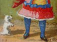 画像4: アンティーク クロモ 食いしん坊の少女と白い子犬 LA GOURMANDISE-AUX FILLES DU CALVAIRE- (4)