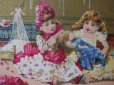 画像3: アンティーク クロモ 人形を起こす少女たち LE LEVER-CHOCOLAT GUERIN BOUTRON- (3)