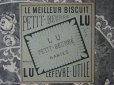 画像1: 1901年 アンティーク クロモ 『LU』路面電車の時刻表付 LU PETIT BEURRE NANTES-LEFEVRE-UTILE- (1)