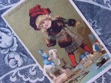 アンティーク クロモ たくさんの玩具で遊ぶ少女 JOUR DE L'AN-CHOCOLAT GOUERIN-BOUTRON-
