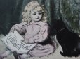 画像3: アンティーク ポストカード 黒猫に読み方を教える少女-CHOCOLAT VINAY- (3)