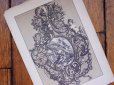 画像1: 19世紀末 アンティーク 版画  ２つのフレーム 花とフルーツのガーランド-LE JOURNAL DE LA DECORATION- (1)