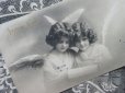 画像1: アンティークポストカード 天使の少女たち  (1)