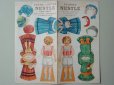 画像2: 1910年代 アンティーク クロモシート 着せ替え人形セット-NESTLE- (2)