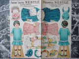 1910年代 アンティーク クロモシート 着せ替え人形セット-NESTLE-