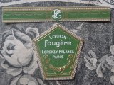 アンティーク パフュームラベル LOTION FOUGERE-LORENZY-PALANCA PARIS-