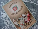 1896年 アンティーク クロモ 『LU』見開き型カレンダーBISCUITS LEFEVRE UTILE-LEFEVRE-UTILE-