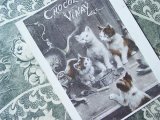 アンティーク クロモ 子猫たちのおやつの時間-CHOCOLAT VINAY-