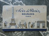 アンティーク エンボス入り エッフェル塔のパフュームカード SOIR DE PARIS-BOURJOIS-