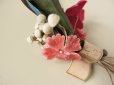 画像4: ★セール対象外★アンティーク ドールハット用 ピンクの花＆フェザーの小さなコサージュ (4)