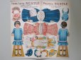 画像1: 1910年代 アンティーク クロモシート 着せ替え人形セット FARINE LACTEE NESTLE POUPEES NESTLE-NESTLE- (1)