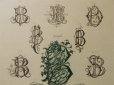 画像2: 19世紀末 アンティーク 『B』のダブルムのグラム＆ヒヨコの版画 (2)