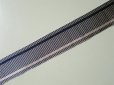 画像4: アンティーク ブルー＆淡いベージュの格子柄 ジャガード織リボン 4.3m  (4)