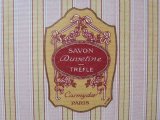 アンティーク サボンラベル クローバー SAVON DUVETINE TREFLE-COSMYDOR PARIS-