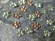画像1: アンティーク 立体型抜き  極小 花のスパンコール 3mm オパールグリーン (1)