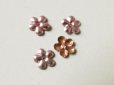 画像3: アンティーク 立体型抜き  極小 花のスパンコール ピンク4mm (3)