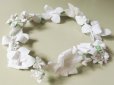 画像1: アンティーク 真っ白な花のヘッドリース (1)