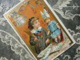 画像1: 1889年 アンティーク クロモ 人形と遊ぶ少女 NO.6 LA LECON DE LECTURE-LIEBIG- (1)