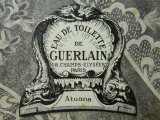 アンティーク  GUERLAIN ゲランのパフュームラベル EAU DE TOILETTE DE GUERLAIN ATUANA -GUERLAIN PARIS-