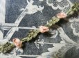 画像1: 19世紀末　アンティーク シルク製 ピンクの薔薇のロココトリム  0.36m (1)