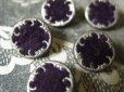 画像3: 19世紀末 アンティーク 深紫のベルベットのボタン 6ピース (3)