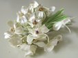 画像5: アンティーク 白い花のコサージュ 17輪 (5)