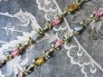 画像1: 19世紀末　アンティーク シルク製 5色の薔薇のロココトリム  1.25m  (1)