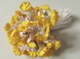 画像1: アンティーク 黄色の花のコサージュ 60輪 (1)