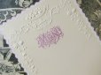 画像1: 1900年代 アンティーク メニュー MENU 薔薇のガーランド ピンクの縁取り (1)