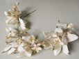 画像4: 1920年 アンティーク  箱付 ワックスフラワーのヘッドリース (4)