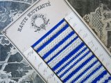 1875年 アンティーク 手編みのレースのサンプル サンプラー