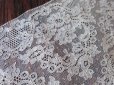 画像2: アンティーク  花模様 幅広レース スモーキーピンク 1.3m (2)