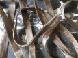画像4: アンティーク シルク製サテン＆ベルベット リボン ダブルフェイス スモーキーブラウン 4.35m  (4)