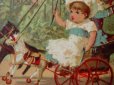 画像4: アンティーク クロモ 小さな馬車で森を散歩する少女たち PROMENADE AU BOIS-CHOCOLAT GUERIN BOUTRON- (4)