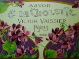 アンティーク サボンラベル すみれ SAVON A LA VIOLETTE-VICTOR VAISSIER PARIS-