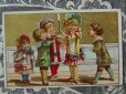 画像2: アンティーク クロモ キャンドルを見つめる子供たち LE BOUGEOIR-J.PIGUET- (2)