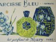 画像3: アンティーク 睡蓮のパフュームカード LE NARCISSE BLEU-MURY PARIS- (3)
